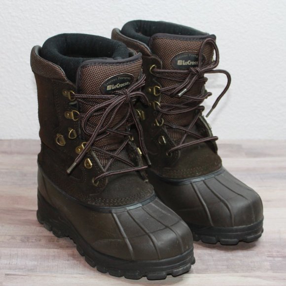 Lacrosse Brown Thinsulate Steel Shank Lace up Duck Boots Size 8 - Picture 1 of 9